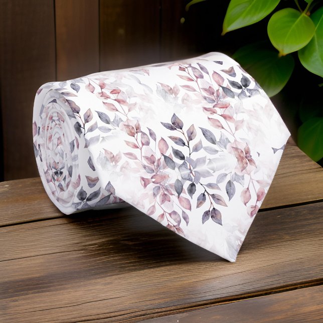 Corbata Polvoriento Rosa Carbón Gris Agua Botánica (Subido por el creador)