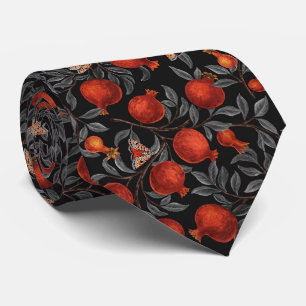 Corbata Pomegranatos y motos de bella en rojo y gris