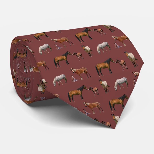 Corbata Pony Fiesta Tie (Borgoña) (Enrollado)