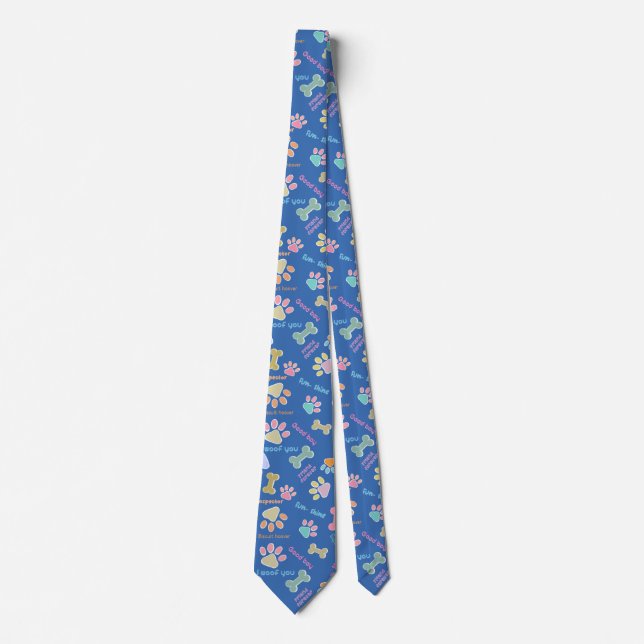 Corbata Pooch azul ahumado (Anverso)