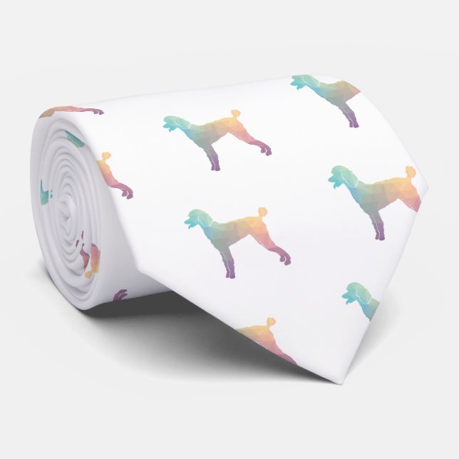Corbata Poodle Geo Silhouette Pastel (Enrollado)