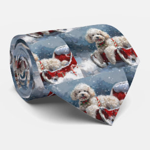 Corbata Poodle Perro Navideño Festivo