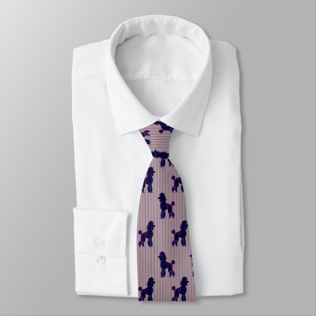 Corbata Poodle with Stripes Necktie (Atado)
