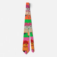 Pop art Teddy bear Tie