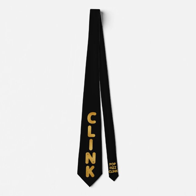 Corbata Pop Fizz Clink Typografía moderna (Anverso)