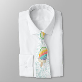 Corbata Póptica arcoiris de verano y nadadores Verde azula