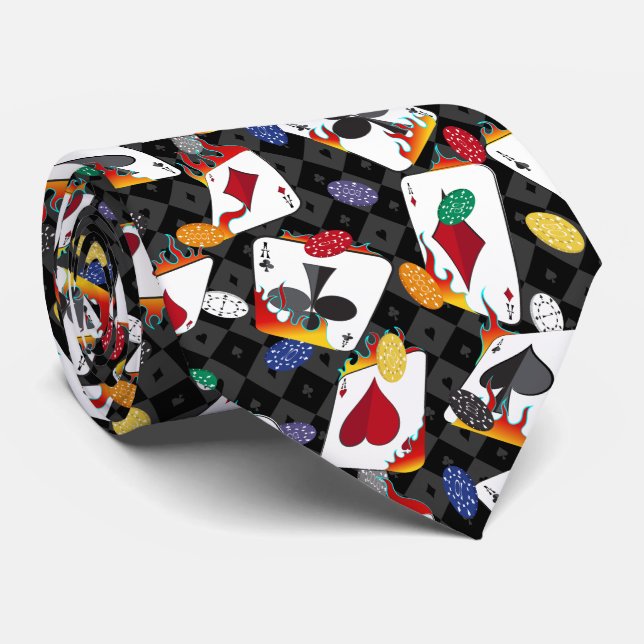 Corbata Póquer de Ases de Cuatro Tarjetas (Enrollado)