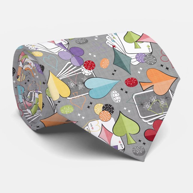 Corbata Póquer retro (Enrollado)