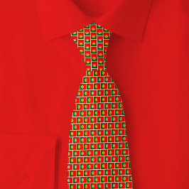Corbata Portugal Flag Brick Pattern
