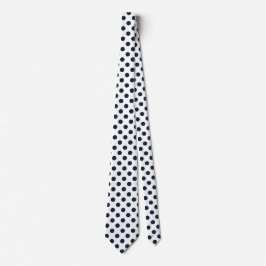 Corbata Pos de polka azul marino oscuro