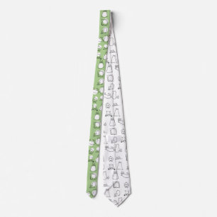 Corbata Pos de polka con garabatos