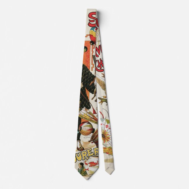 Corbata Póster Mágico Antiguo, Mago Chung Ling Soo (Anverso)