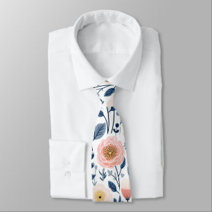 Corbata Prado de flores silvestres coloridas y lindas en p