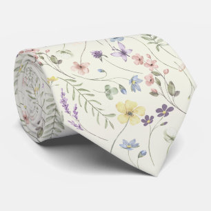 Corbata Prado silvestre elegante marfil pastel