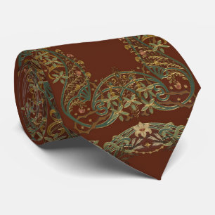 Corbata Precioso Nouveau Floral Con Lirio
