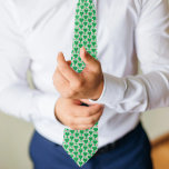 Corbata Preppy Green and Pink Wedding Gingham Pickleball<br><div class="desc">Perfect for weddings and showers with a pickleball theme. This necktie features illustrations of heart-shaped pickleball paddles in green and pink pickleballs set against a white and green gingham background.</div>