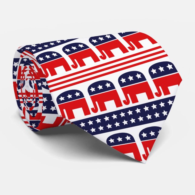 Corbata Presidente EEUU elecciones republicanas de bandera (Enrollado)