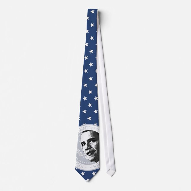 Corbata Presidente Obama con las estrellas - lazo (Anverso)