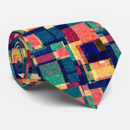 Corbata Prismatic Blocks – Modern Abstract Geometric Tie