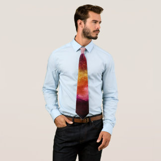 Corbata Prismatic Storm Fiery Abstract