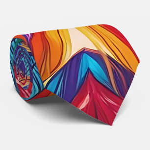 Corbata Prismático Patrón Floral Tejido De Cuello