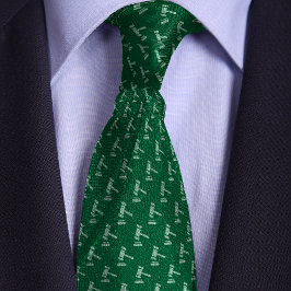 Corbata Procurador del patrón de martillo verde
