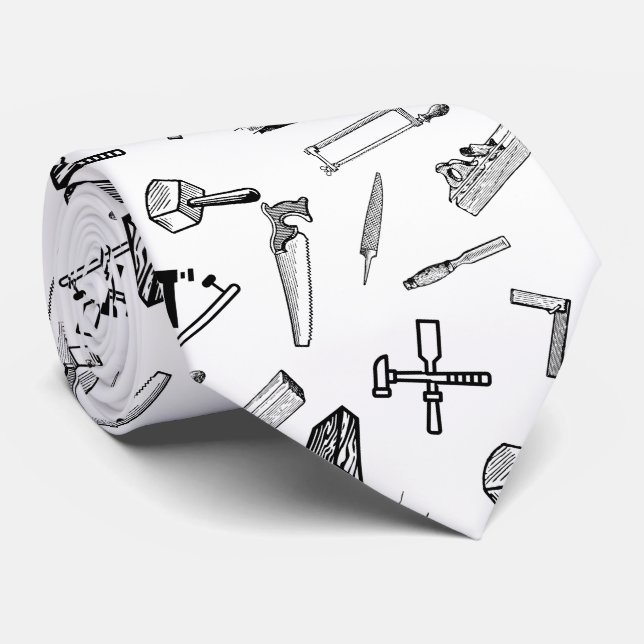Corbata Profesión Carpintero Papá (Enrollado)