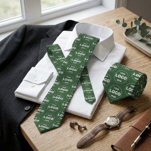 Corbata profesional con patrón de logotipo persona
