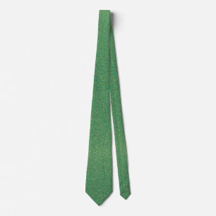 Corbata profesional de purpurina verde de primaver