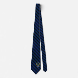 Corbata Profesional Médico Monogramado Azul