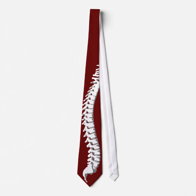 Corbata Professional Chiropractor Plain Red Tie (Anverso)