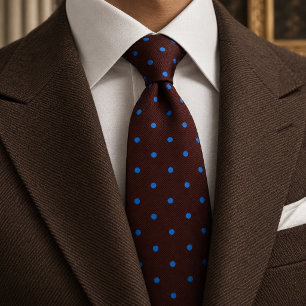 Corbata Profundo Lunares Eléctricos Azules Clásicos de Col