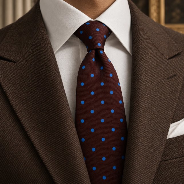 Corbata Profundo Lunares Eléctricos Azules Clásicos de Col (Subido por el creador)