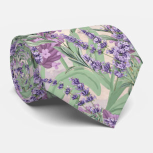 Corbata Profusión de lavanda Polvo de lavanda Floral rústi