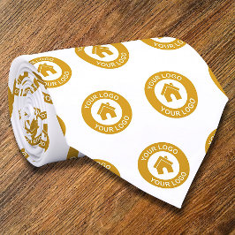 Corbata Promoción blanca del logotipo de su Personalizado
