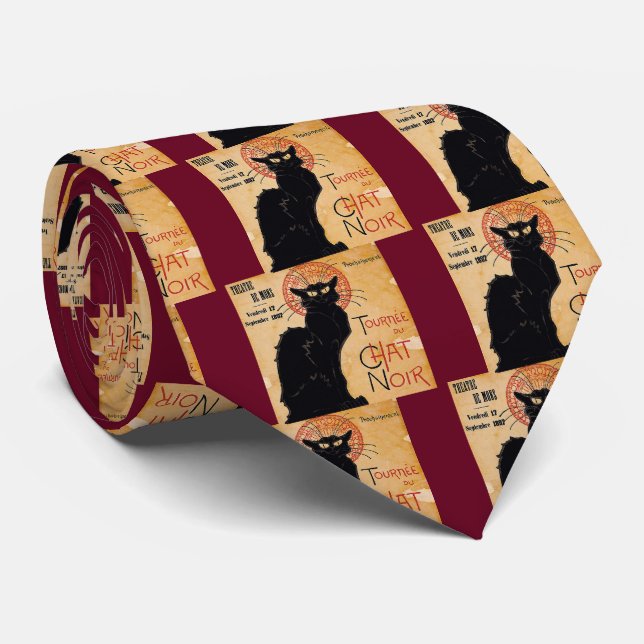 Corbata "Pronto, el Black Cat Tour de Rodolphe Salis" (Enrollado)