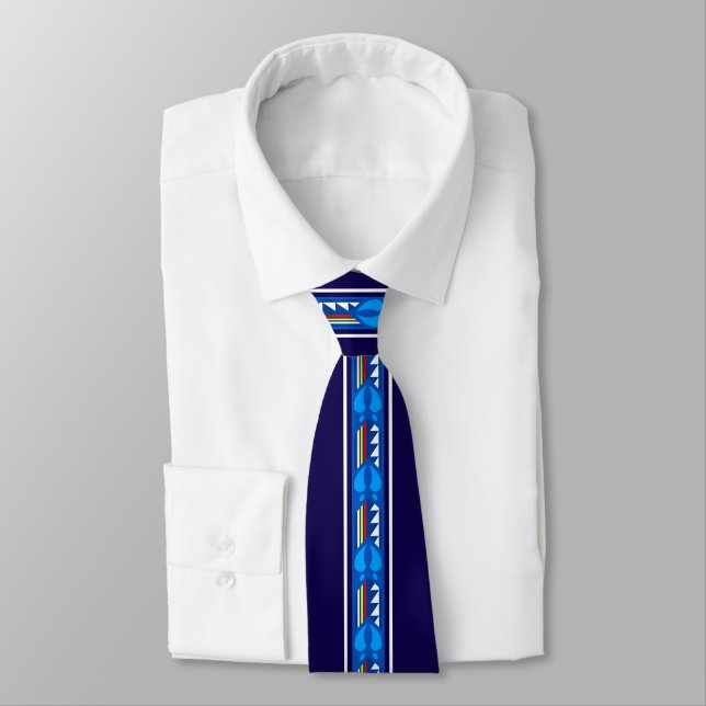 Corbata Protección De La Gente (Azul) (Atado)