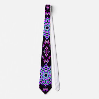 Corbata Pseudo Blacklight Mandala Tie