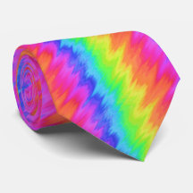 Psicodelia Arcoiris Zigzag Necktie