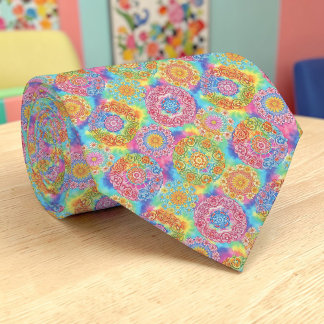 Corbata psicodélica colorida personalizada