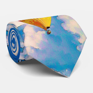 Corbata Psicodélico globo aerostático abstracto