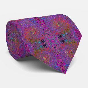 Corbata Psicodélico Groovy Magenta Retro Torbellino Líquid