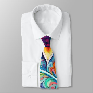 Corbata Psicodélico Retro Hípster años 70 60