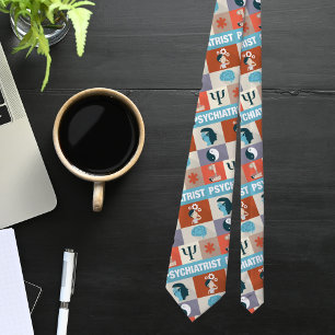Corbata Psiquiatra Profesional Diseñado de Forma Icónica