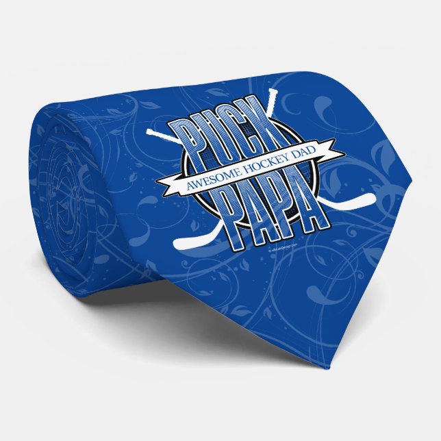 Corbata Puck Papa (padre del hockey) (Enrollado)
