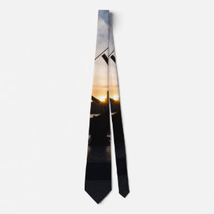 Corbata puesta de sol reloj de sol
