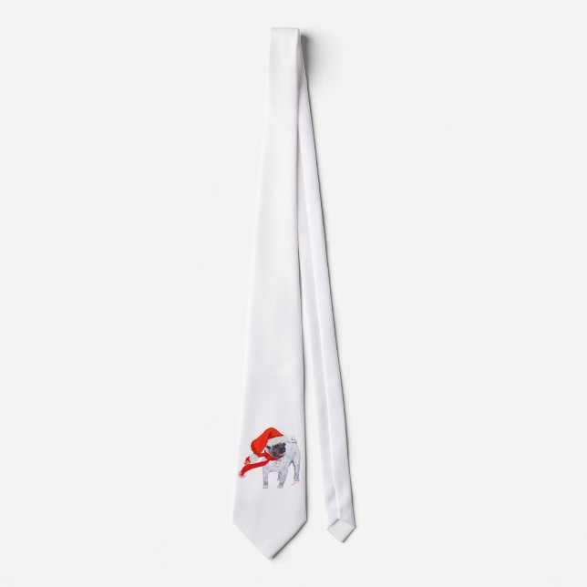 Corbata Pug de Navidad (Anverso)