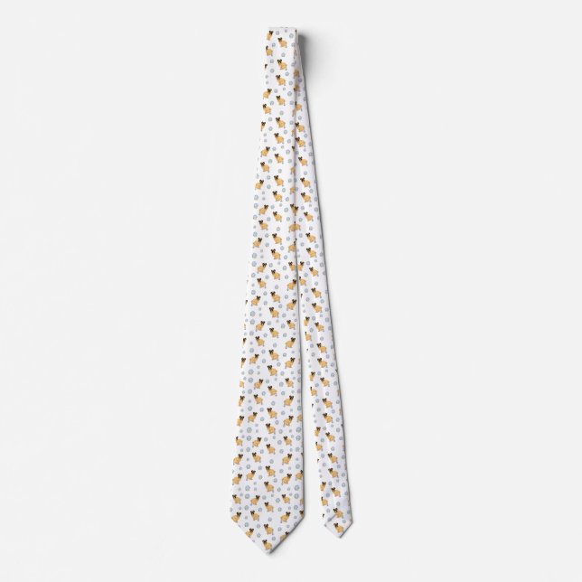 Corbata Pug Pooping Cupcakes Neck Tie (Anverso)