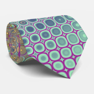 Corbata Punto arco iris retro fractal