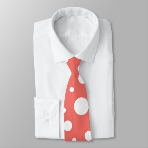 Corbata Punto de coral polka